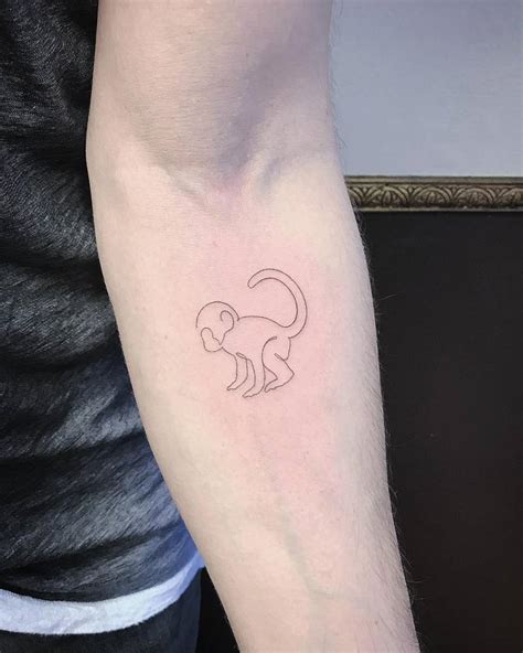 monkey outline tattoo